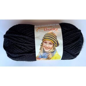 Bernat Softee Chunky Yarn, Black, Acrylic, 108 yds.